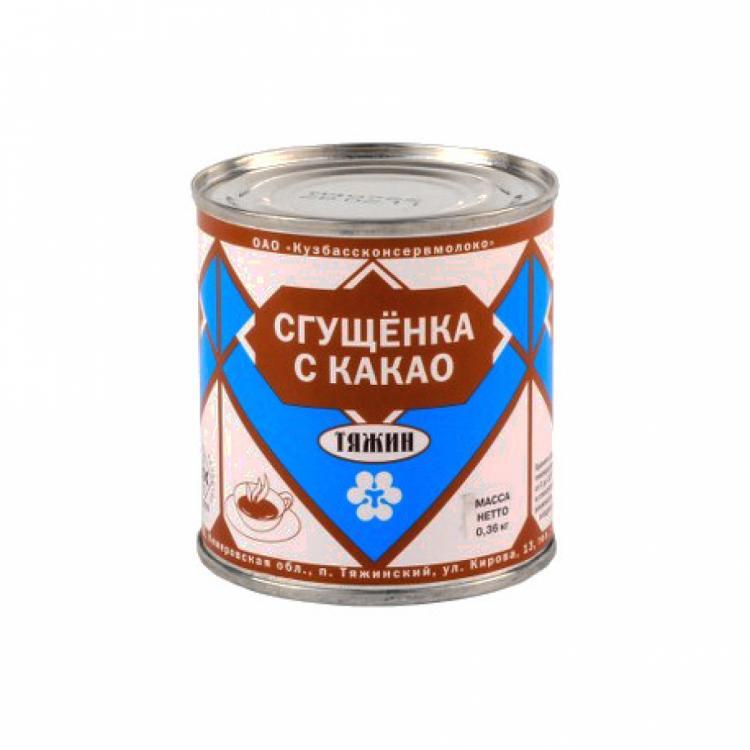 Сгущенка с какао. Сгущенка (Тяжин) 360 г. Сгущенное молоко Тяжин. Сгущенное молоко какао 380гр 