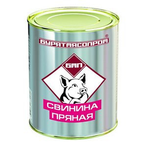 Свинина пряная Бурятмясопром ГОСТ 340 г.*30