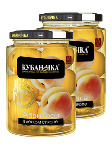 Абрикосы в легком сиропе"Кубаночка" ст/б 0,75л * 8