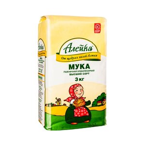 Мука "Алейка" в/с ГОСТ 3кг*3