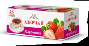 Чай Азерчай черный Клубника  25пак (конв)*24