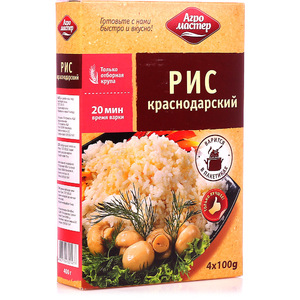 Рис круглый "Агромастер" (100г.*4пак)*6